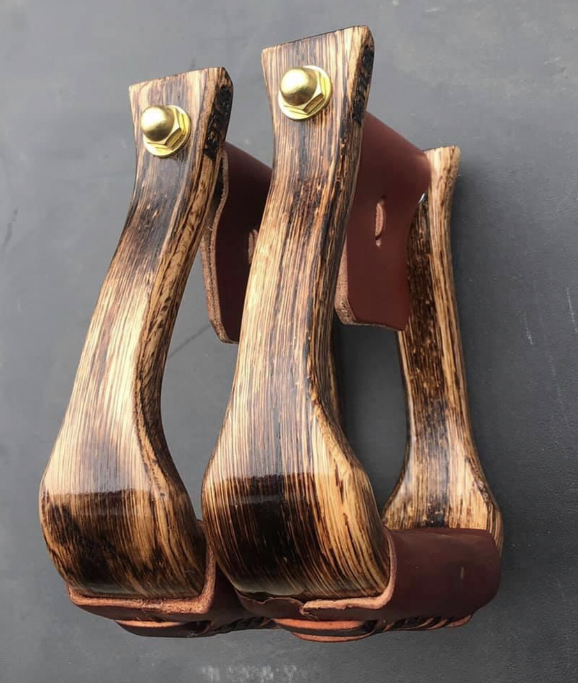 Premier Line The Halfbreed Ronnie Nettles Stirrups With Tread Width In Rustic Wrangler Finish