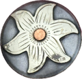 Concho Metallic Gs And Copper Flower With Pointy Petals