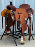 Robert Teskey Elite Strip Down Roping Horse Saddle with a 16 1/2-inch Seat