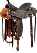 Robert Teskey Elite Ultra Light Reining Saddle with a 16- inch Padded Smooth Textured Black High Back Seat