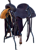 Robert Teskey Elite CowHorse Saddle with a 16- inch Rough Out Seat in Darkest Oiled Finish 020325