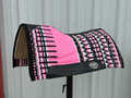 Robert Teskey Elite Wool Top Contoured 1” Memory Felt Bottom Saddle Pad 34”x36” Neon Pink